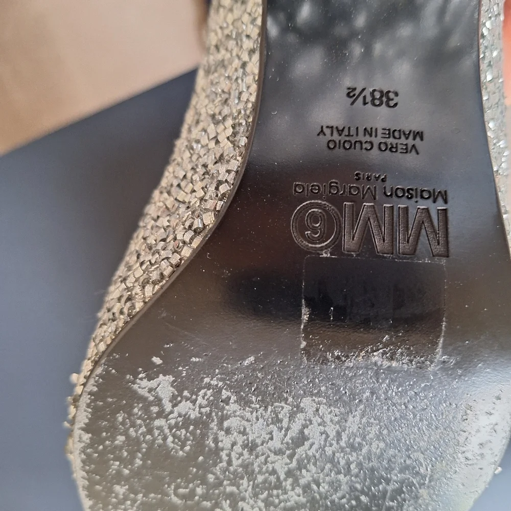 MM6 Maison Margiela Pre-owned Silver Beaded Mules - Picture 10 of 16